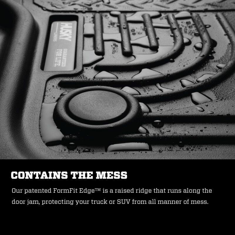 Volvo XC90 Floor Liners - Front + Rear - Husky Liners - WeatherBeater - Black - 2016